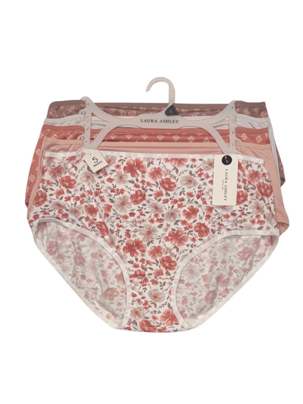 LAURA ASHLEY 5 Pack Panties
Briefs Comfy Stretch NWT Large